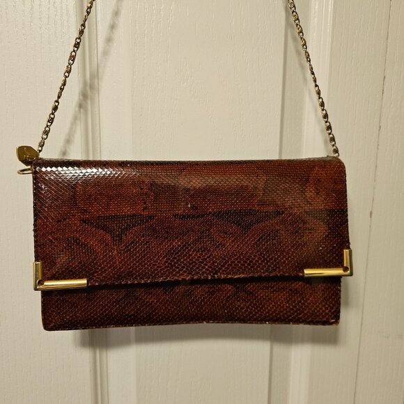 Vintage antique reptiles skin lady purse - Picture 2 of 3